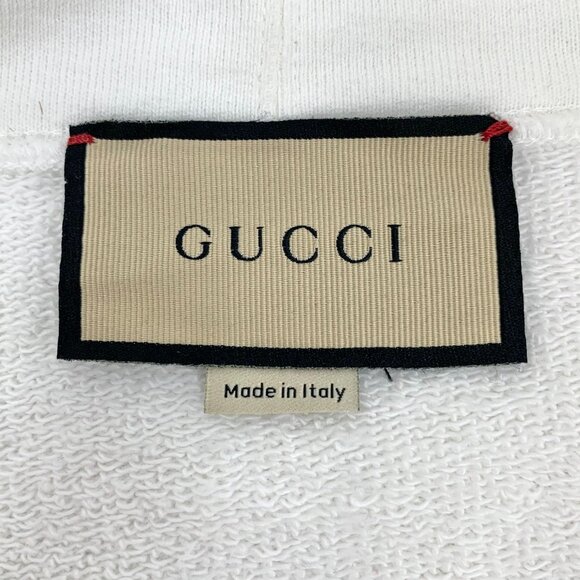 Gucci White Exquisite Logo Printed Hooded Sweatshirt XL Long-Sleeve Made In Ital - Picture 3 of 8